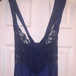 Blue lingerie night gown